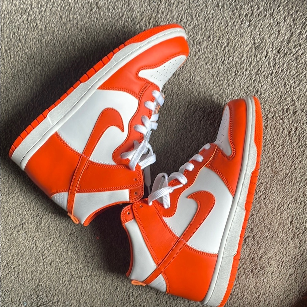 Orange and White Dunk High